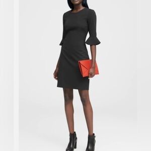 Banana Republic Ponte Flutter-Sleeve Dress